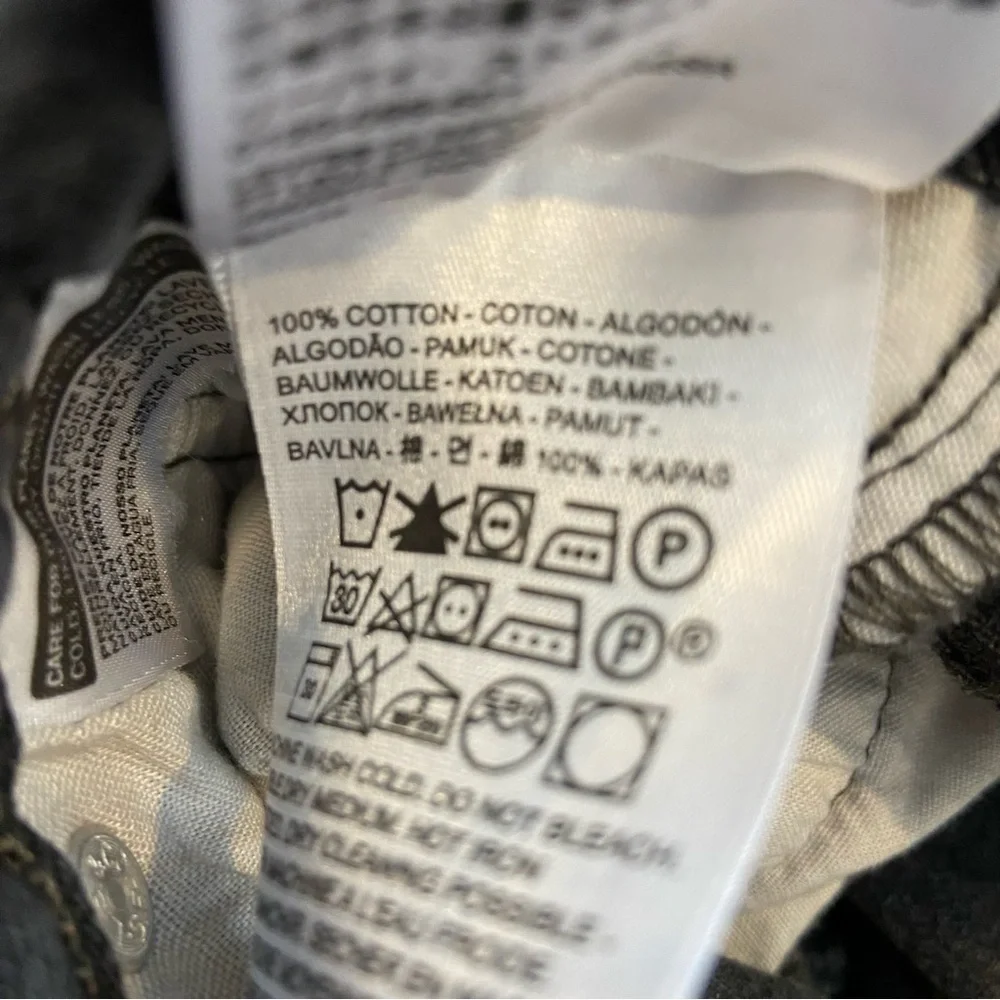 Levis 501 premium jeans black button fly ripped knees high rise waist size 25 - Picture 6 of 12